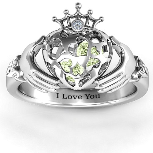 Caged Hearts Claddagh Ring
