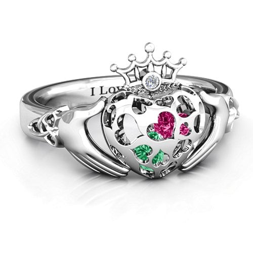Caged Hearts Claddagh Ring