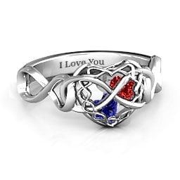 My Infinite Love Caged Hearts Ring