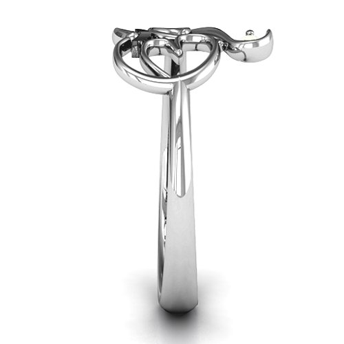 Spiritual Heart Om Ring – Sterling Silver with Peridot