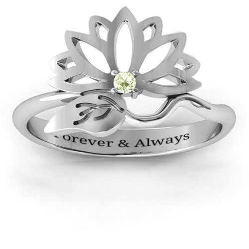 Leaves and Lotus Wrap Ring