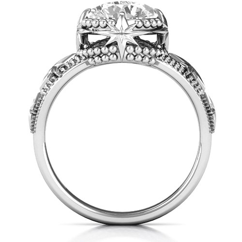 Showstopper Star Ring – Sterling Silver with White Premium Zirconia