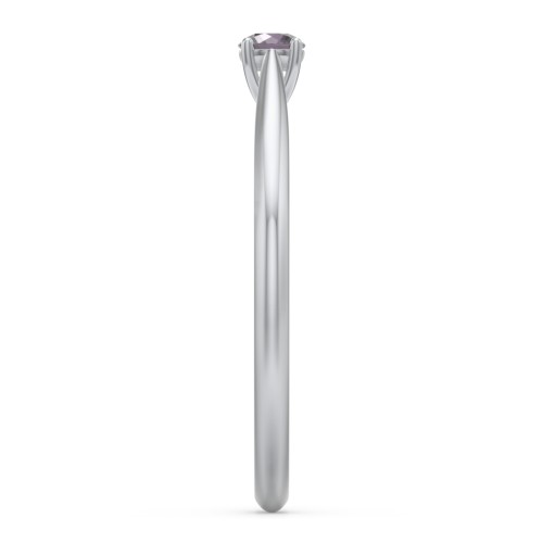 Classic Solitaire Sparkle Ring – Sterling Silver with Alexandrite