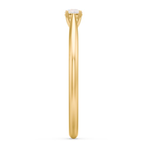 Classic Solitaire Sparkle Ring – 18K Gold Plated Silver with Opal
