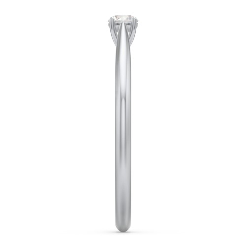 Classic Solitaire Sparkle Ring – Sterling Silver with Diamond
