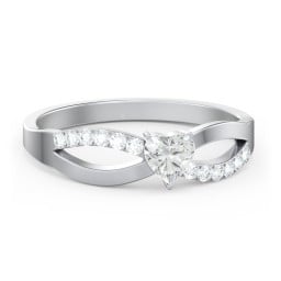 Split Shank Heart Promise Ring