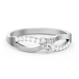 Split Shank Heart Promise Ring