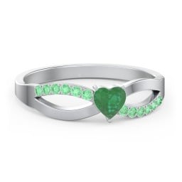 Split Shank Heart Promise Ring