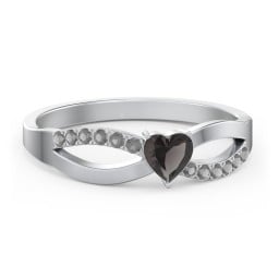 Split Shank Heart Promise Ring