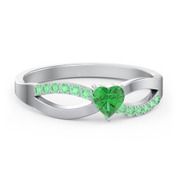 Split Shank Heart Promise Ring