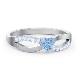 Split Shank Heart Promise Ring
