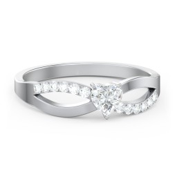 Split Shank Heart Promise Ring