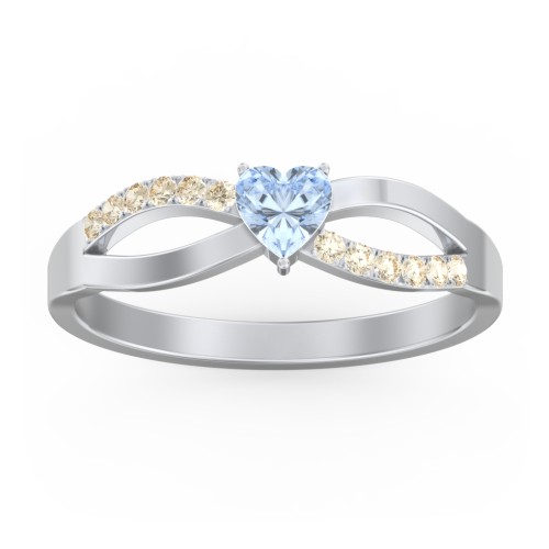 Split Shank Heart Promise Ring