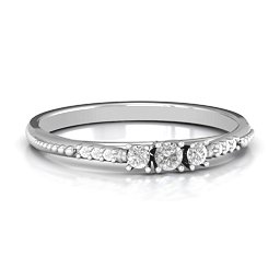 Trinity Ring on Accented Band