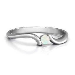 For Always Ring in 925 Sterling Silver with Opal