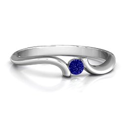 For Always Ring in 925 Sterling Silver with Blue Sapphire