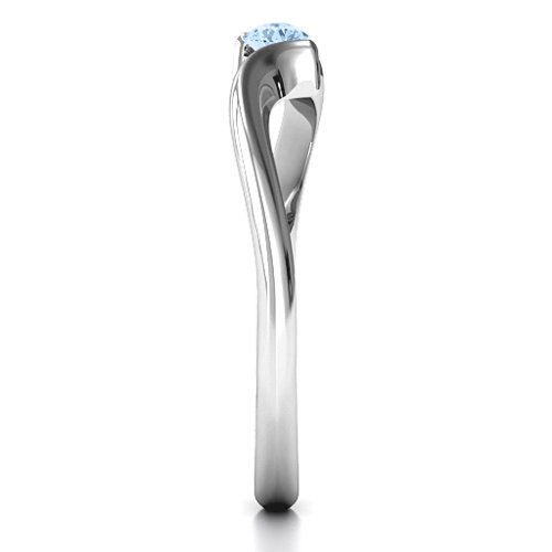 For Always Ring – Sterling Silver with Aquamarine