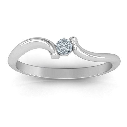 For Always Ring – 10K White Gold with Cubic Zirconia