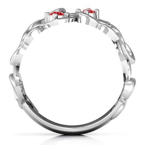Your Heart and Mine Ring – Sterling Silver with Garnet
