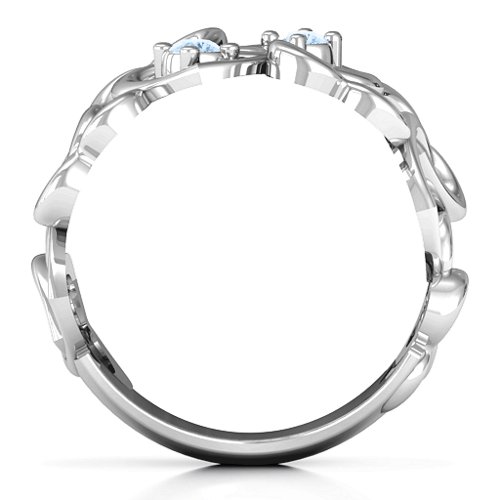Your Heart and Mine Ring – Sterling Silver with Aquamarine