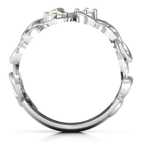 Your Heart and Mine Ring – Sterling Silver with Peridot