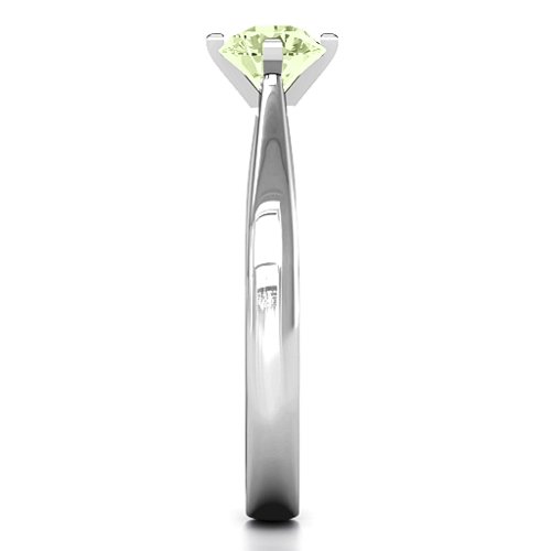 Classic Round Solitaire Ring – Sterling Silver with Peridot