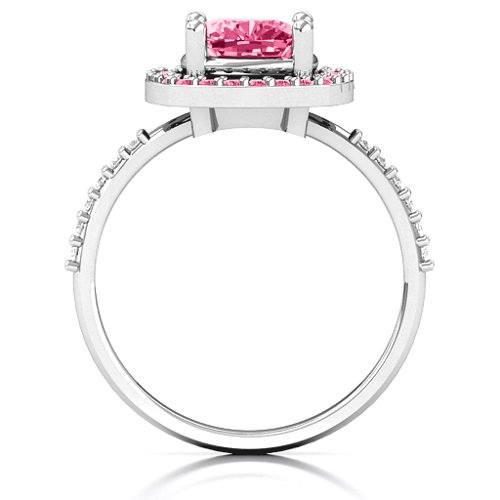 Cushion Cut Statement Ring with Halo