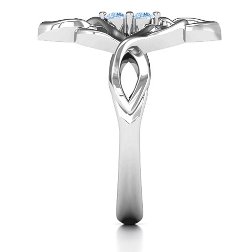 Celtic Sparkle Ring with Interwoven Infinity Band