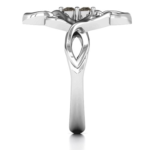 Celtic Sparkle Ring with Interwoven Infinity Band