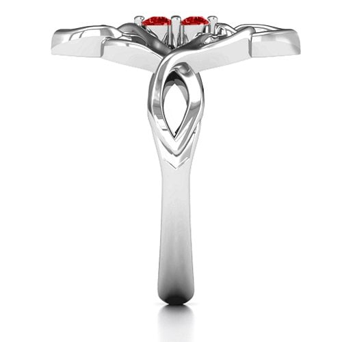 Celtic Sparkle Ring with Interwoven Infinity Band