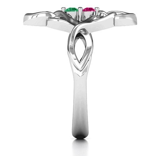 Celtic Sparkle Ring with Interwoven Infinity Band