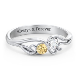 Swirl of Style Birthstone Ring