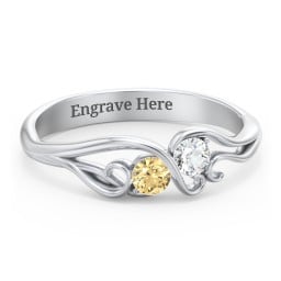 Swirl of Style Birthstone Ring