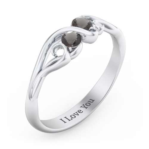 Swirl of Style Birthstone Ring