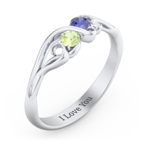 Swirl of Style Birthstone Ring