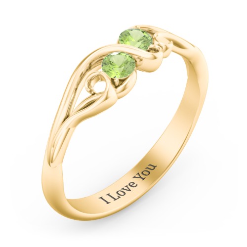 Swirl of Style Birthstone Ring