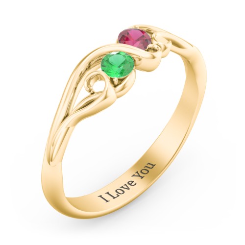Swirl of Style Birthstone Ring