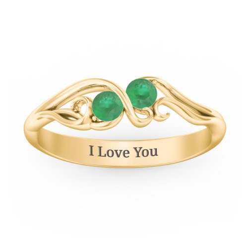 Swirl of Style Birthstone Ring