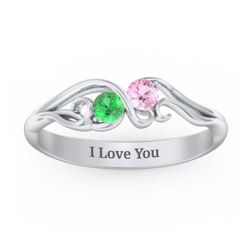 Swirl of Style Birthstone Ring