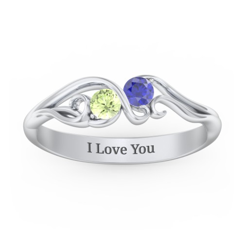 Swirl of Style Birthstone Ring