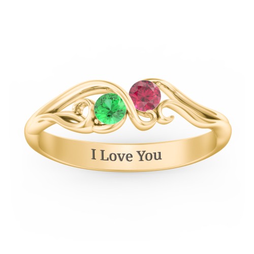 Swirl of Style Birthstone Ring