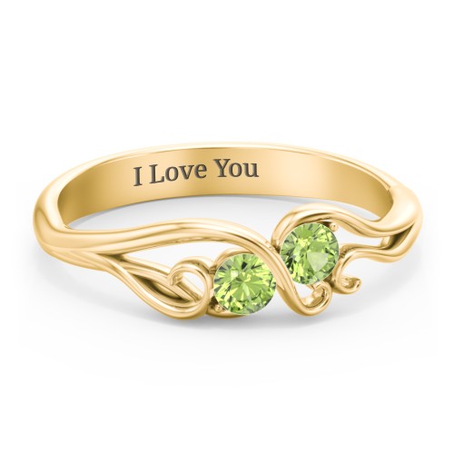 Swirl of Style Birthstone Ring