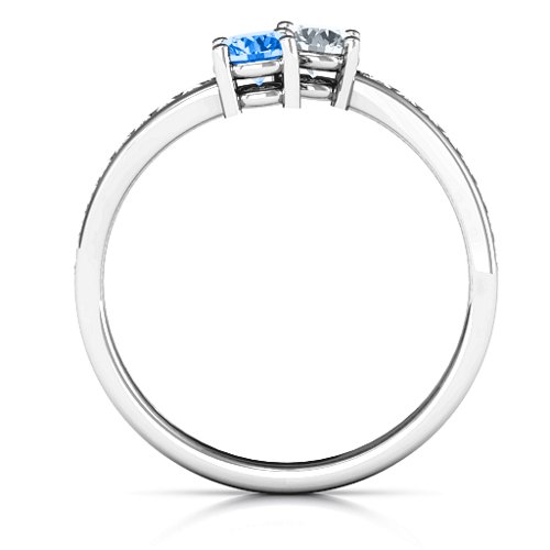 Elegant Accent Two Stone Ring