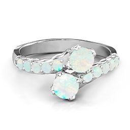 Intricate Infinity Two Stone Ring