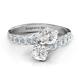 Intricate Infinity Two Stone Ring