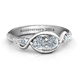 Classic Curves Two-Stone Ring