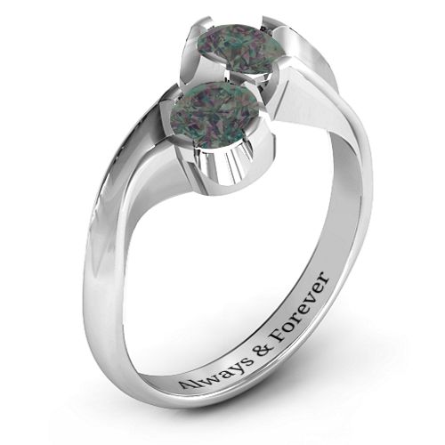 Two Stone Sparkle Ring