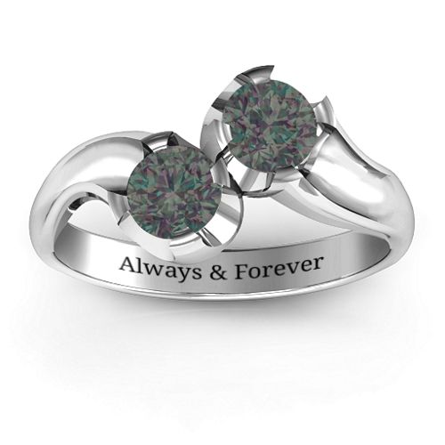 Two Stone Sparkle Ring