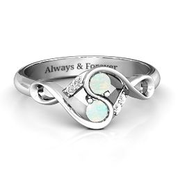 Element of Infinity Two Stone Ring