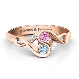 Element of Infinity Two Stone Ring